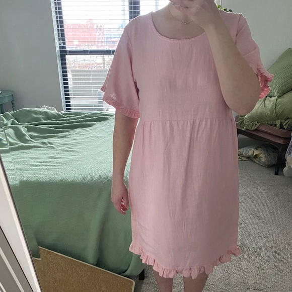 Dresses & Skirts - Rose Linen Dress Handmade in Texas